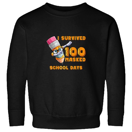 I Survived 100 Masked School Days Smarter  Crayon Sweatshirts