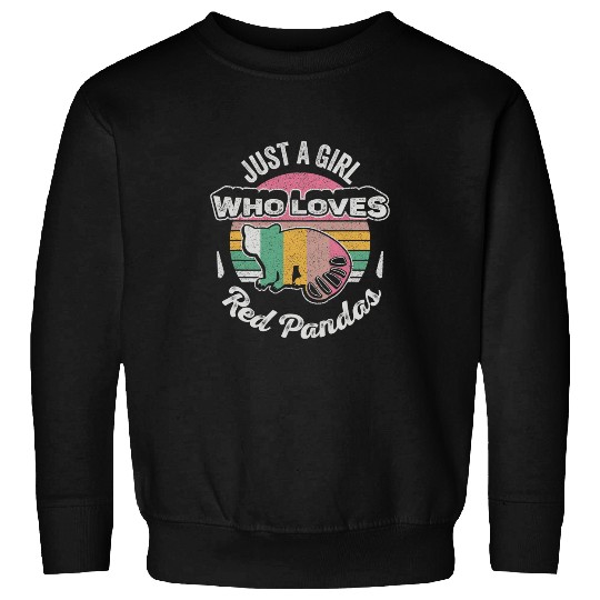 Funny Bear vintages Retro Just A Girl Who Loves Red Pandas Red Panda 2 Cute Bears Sweatshirts