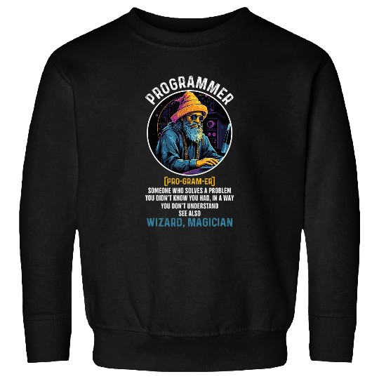 Funny Programmer Definition Coding Tech Software Engineers Sweatshirts