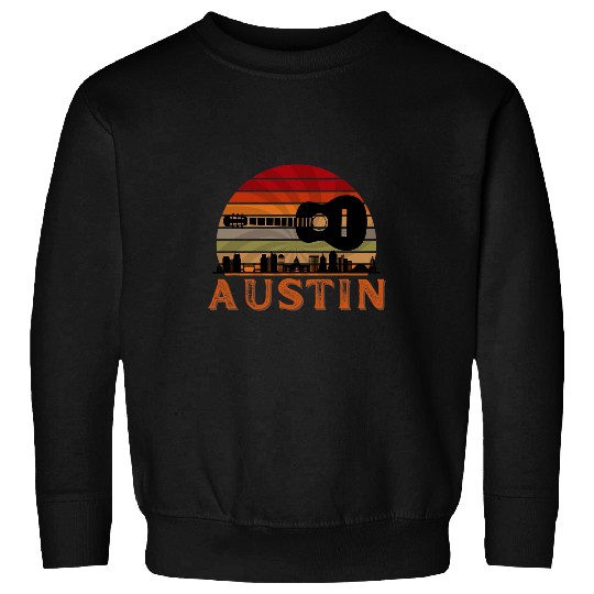 Austin Texas vintages Sunset Music Capital Sweatshirts