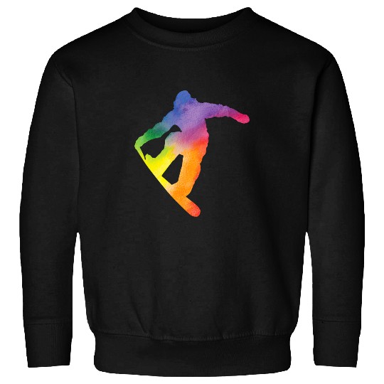 Skiing Ski Snowboard Snowboarding Colorful Fun Rainbow vintages Winter Sweatshirts