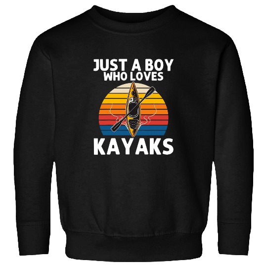 Kayak Water vintages Kayaking Design For Boys Kids Kayak Paddling Lover Sweatshirts