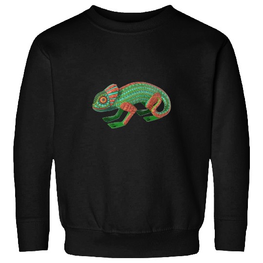 Chameleon Retro vintages Painting Artwork Climbing Hiking Tee Sweatshirts