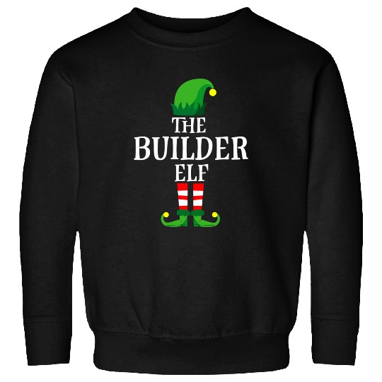 Builder Elf Men Boy Apparel Funny Christmas Family Matching Sweatshirts