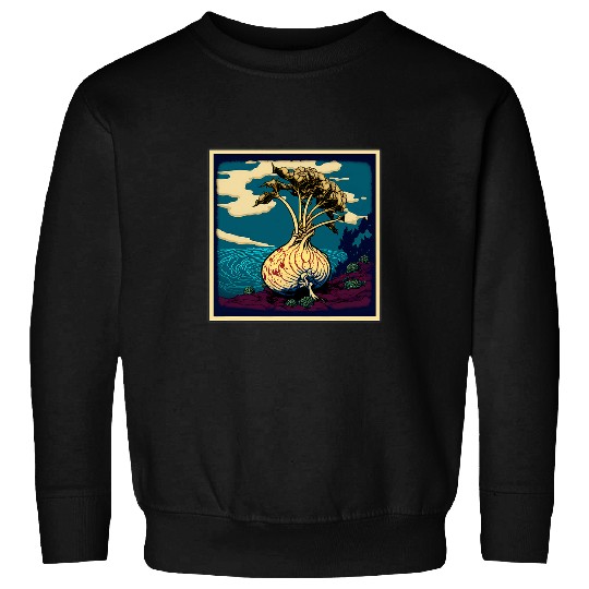 Surrealism Japanese Painting Turnip Sweatshirts