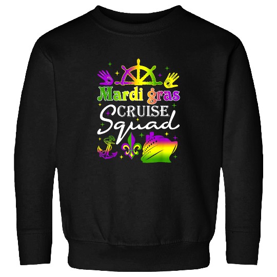 Mardi Gras Cruise Squad Matching Family Cruising Cruise Ship Sweatshirts
