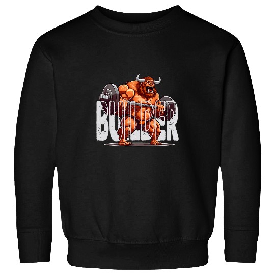 Angry Body Builder Buffalo lifting barbell Standard Sweatshirts
