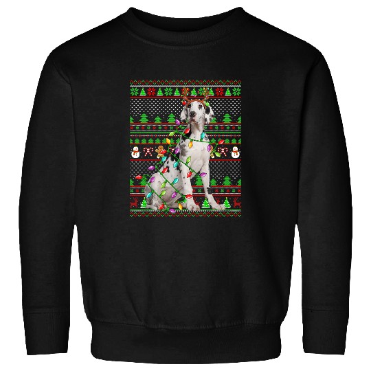 Dog Great Dane Ugly xmass Sweater Style Lights Great Dane Dog Christmas Sweatshirts