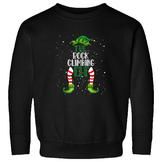 Climbing Climber Rock Climbing Elf Matching Family Group Christmas Pajama 350 Climber Climb Sweatshirts