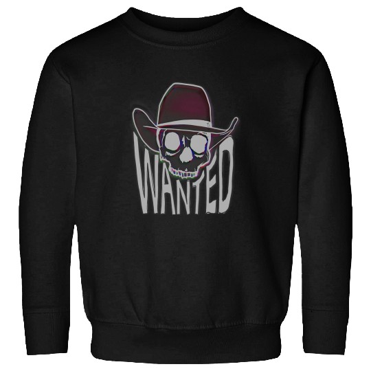 Skeletons Skulls Texas Red Dirt Country Music Outlaw Wanted Cowboy Skull Sweatshirts