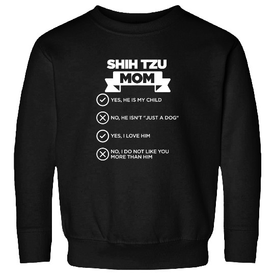 Shih Tzu Mom Checklist Funny Dog Lover Gift Sweatshirts