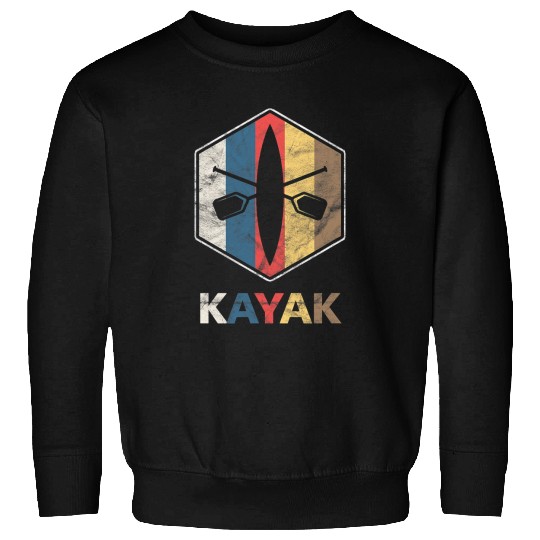 Fishing Kayak Kayaking Paddle Canoeing Fishing Rafting Kayaker Gift Fisher Sweatshirts