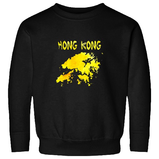 Map of Hong Kong Colorful map Watercolor illustration Sweatshirts