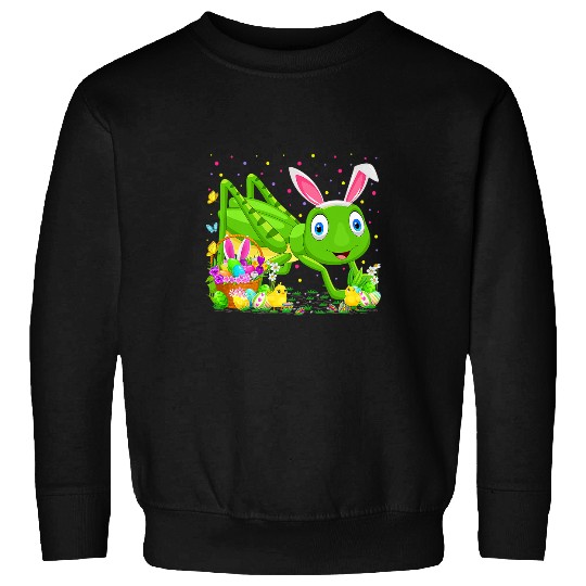 Grasshopper Easter Egg Hunting Easter Sunday Sweatshirts