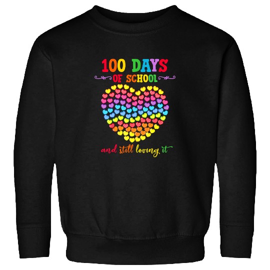 Teacher Job 100 Days Of School Celebrate 100th Day Of School Boys Girls Sweatshirts
