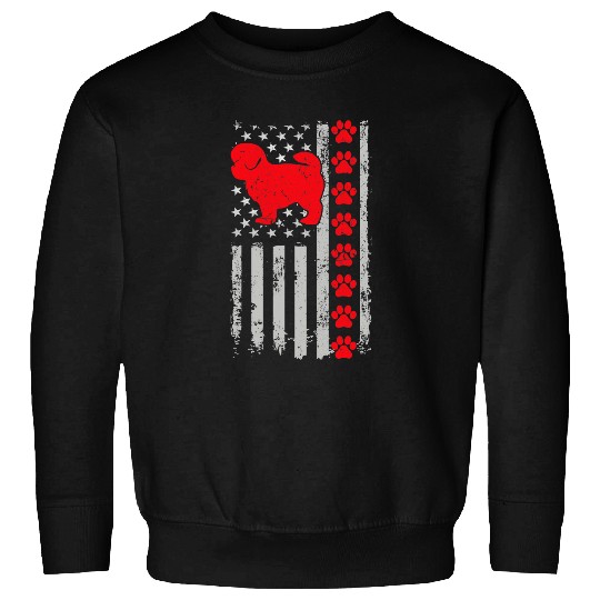 Fireman Firefighter bests Firefighter Peekapoo Mom Dad Ever US Flag Dog Paws Firemen Sweatshirts