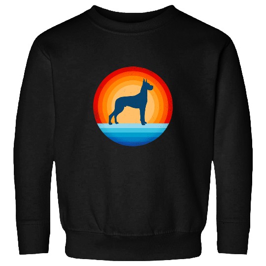 Dog Great Dane Retro vintages 60s 70s Sunset Dog Lovers Men Women 22 Sweatshirts