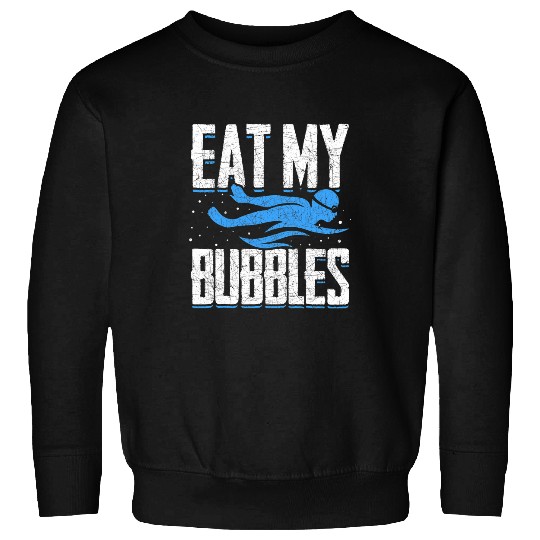 Swimming Pool Bubbles Swim Athlete Funny Aquatic Sport Swimmer Swimming Sweatshirts