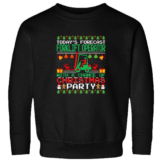 Forklift Operator Christmas Party Forklift Driver Christmas Sweatshirts
