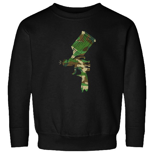 Camo Paint Spray guns Automotive Painter Distressed Design Sweatshirts