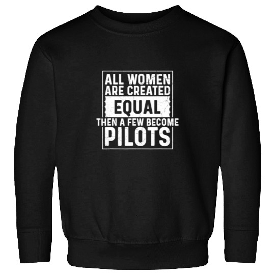 Female Pilot Aviators Graphic Airplanes Aviation Airline 1 Sweatshirts