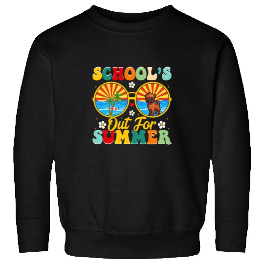 Groovy Schools Out For Summer Graduation Teacher Student Dog Sweatshirts