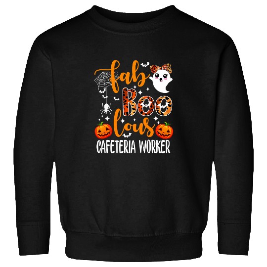 Faboolous CAFETERIA WORKER Spooky Teacher Halloween Sweatshirts