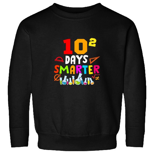 100 Days of School 10 Squared 100th Day Math Teacher Student Sweatshirts