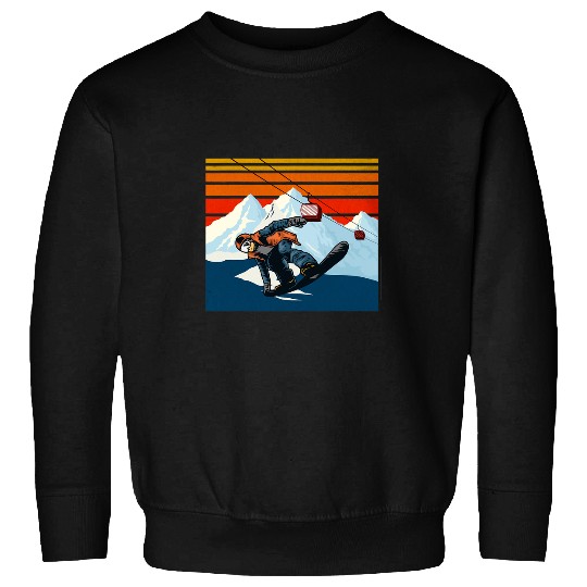 Skiing Ski vintages Retro Snowboarding Funny Snowboarder Lover Family Sweatshirts