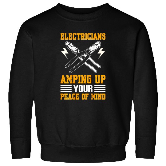 Backprint Lineman Lightning Electrician Sweatshirts