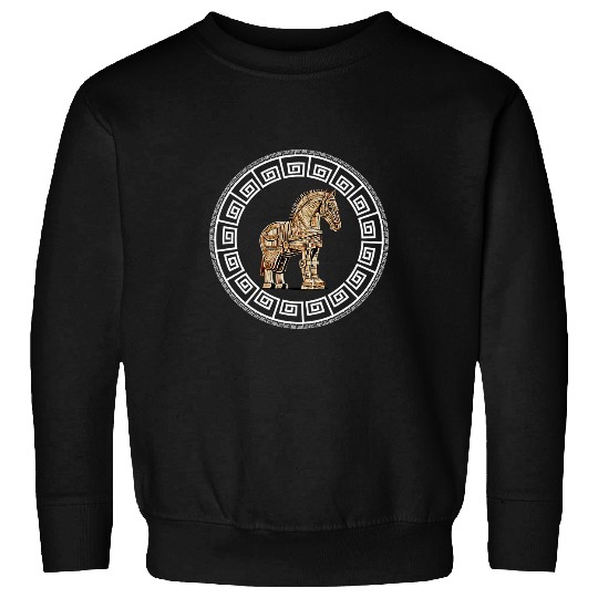 Greek Mythology Odyssey Greek History Trojan Horse Greek Key 1 Sweatshirts