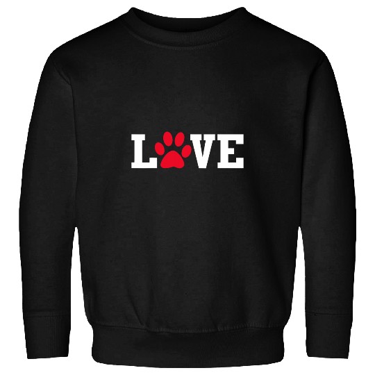 Cool Love Paw Prints Pet Dog Cat Lovers Sweatshirts