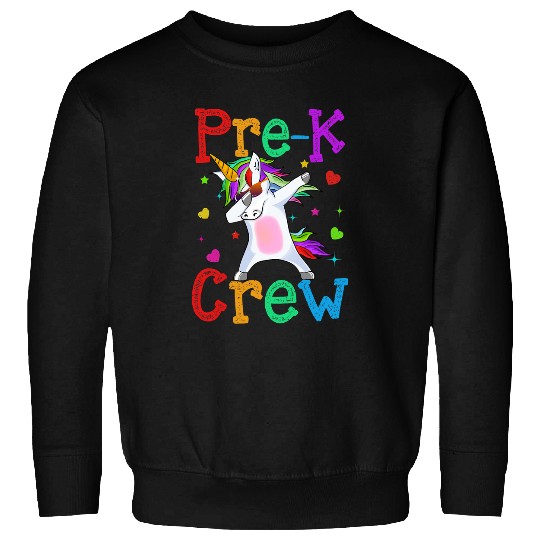 PreK Crew Unicorn  Funny Back To School Sweatshirts
