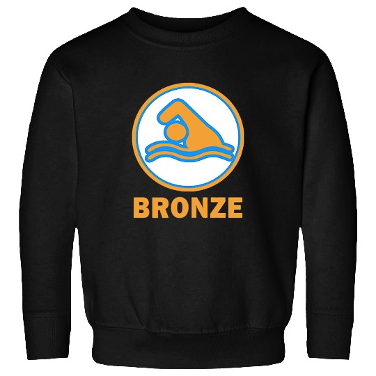 Swimming Pool Bronze Test Passed Swimming Badge Bronze Float 2 Sweatshirts
