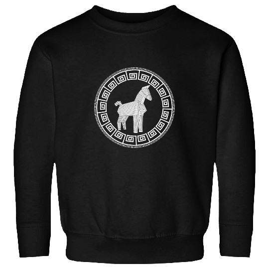 Greek Mythology Odyssey Greek History Trojan Horse Greek Key Sweatshirts