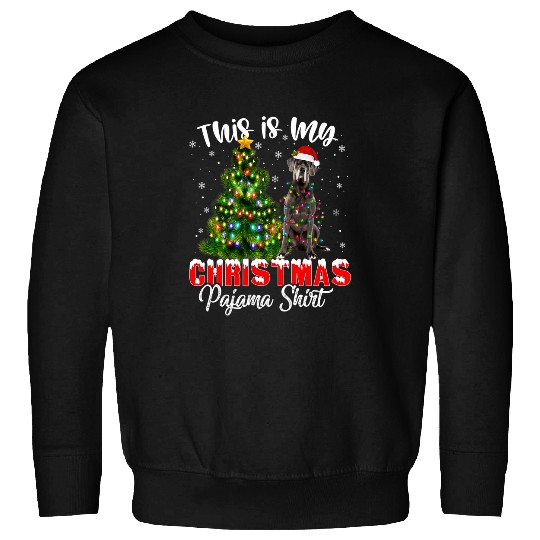 Dog Great Dane This is my Christmas Pajama Great Dane xmass Dog Lover 3 Sweatshirts