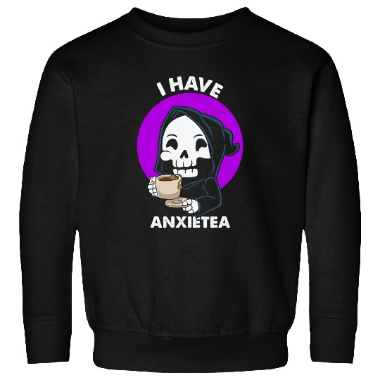 I Have Anxietea Pastel Goth Kawaii Grim Reaper Tea Lover 88 Sweatshirts