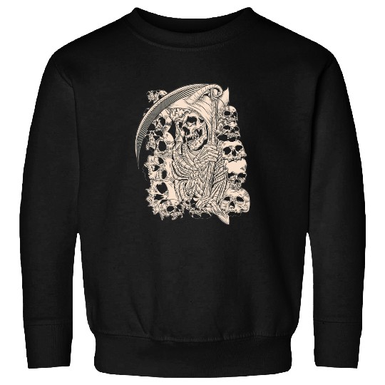 Grim Reaper Classic Art Ink Drawing Sweatshirts