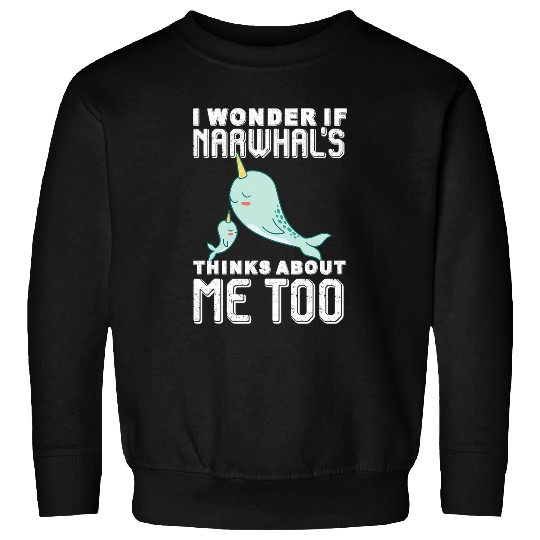 Narwhal Baby Unicorns Funny Saying Cute Kawaii Whale Sweatshirts
