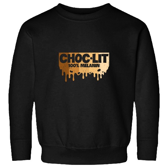 Choc Lit Melanin Queen African Afro Pride Black Historty Sweatshirts