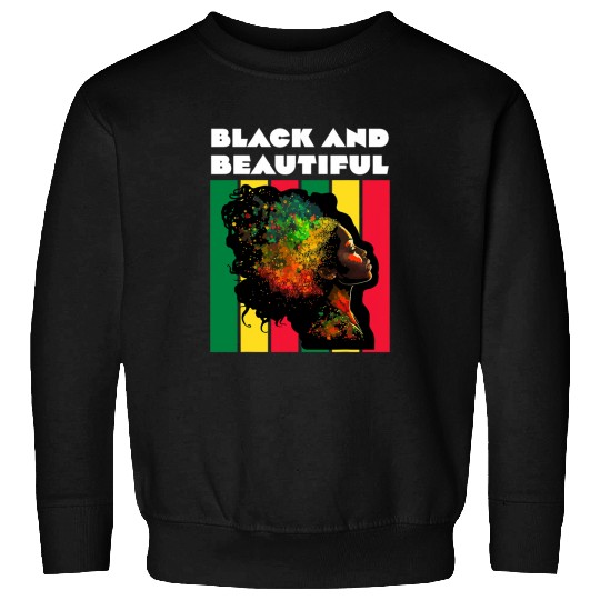 Black and Beautiful Woman Teacher Black History Month 1 Sweatshirts