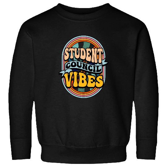 Groovy Student Council Vibes Retro School Student Council Sweatshirts