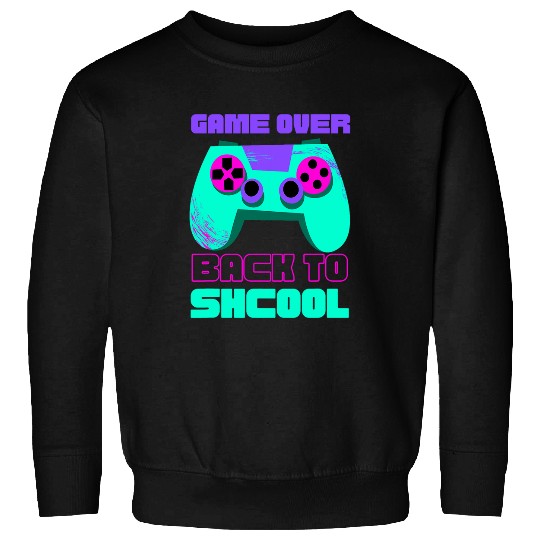 Game over back to school for boys Teacher Student Controller Sweatshirts