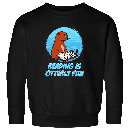 Zoo Book Animal Lover Bookworm Funny Sea Otter Reading Lover Sweatshirts