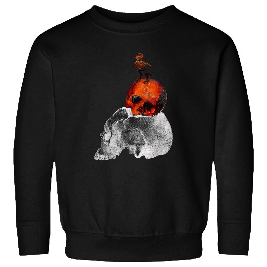 Skeletons Skulls Raven Skeletons Crow Skull Gothic Halloween Graphic Costume 40 Skull Sweatshirts