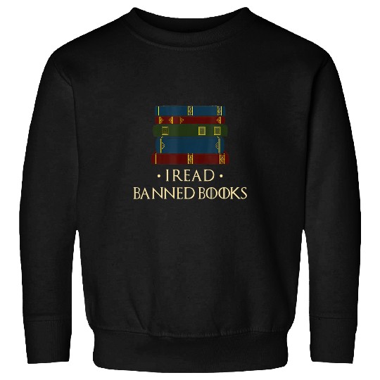 Reading Book I Read Banned Books Week Librarian Freadom Reader Nerd Men 4 Reader Sweatshirts