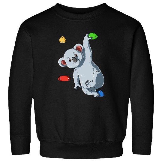 Funny Bear Climbing Climb Koala Bear Boulder Koala Bouldering And Climbing Cute Bears Sweatshirts