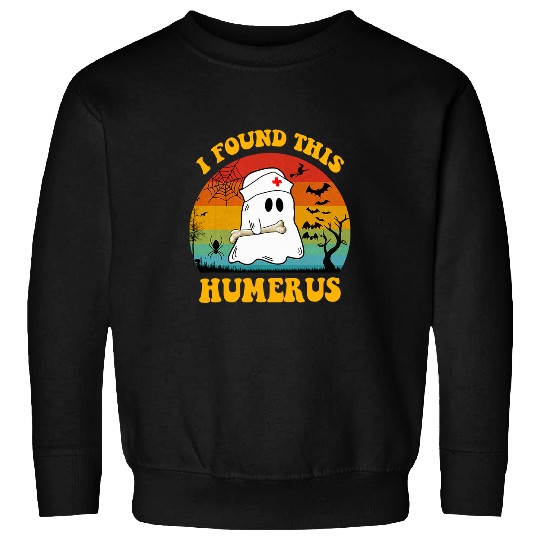 I found this humerus Funny nurses Retro Halloween nurses 1 Sweatshirts