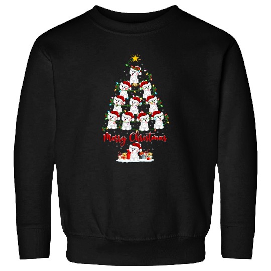 Dog Havanese Lover Matching Santa Havanese Christmas Tree Sweatshirts