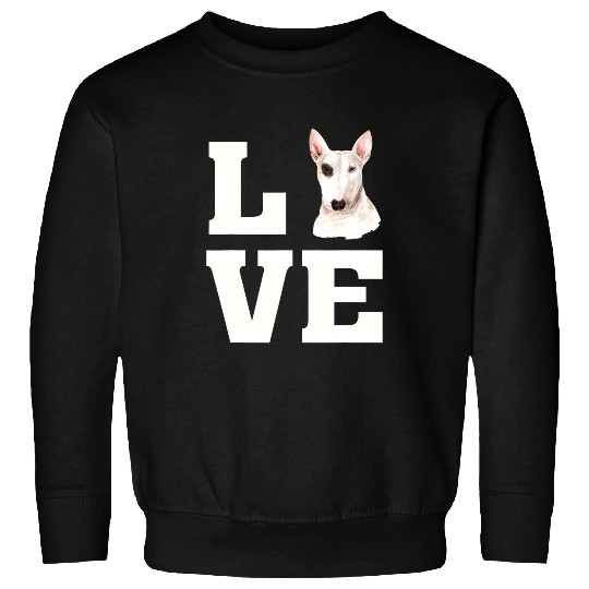 Cute Watercolor Love Bull Terrier Illustration Image Dog 122 Sweatshirts